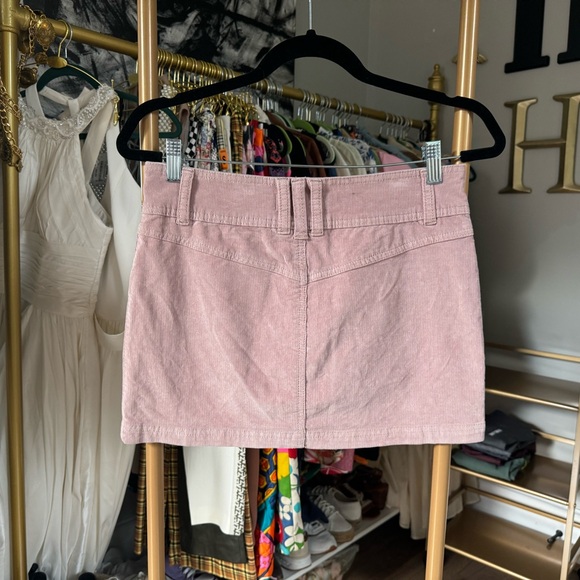 We the Free by Free People | Pink Corduroy Joanie Mini Skirt - Picture 3 of 4